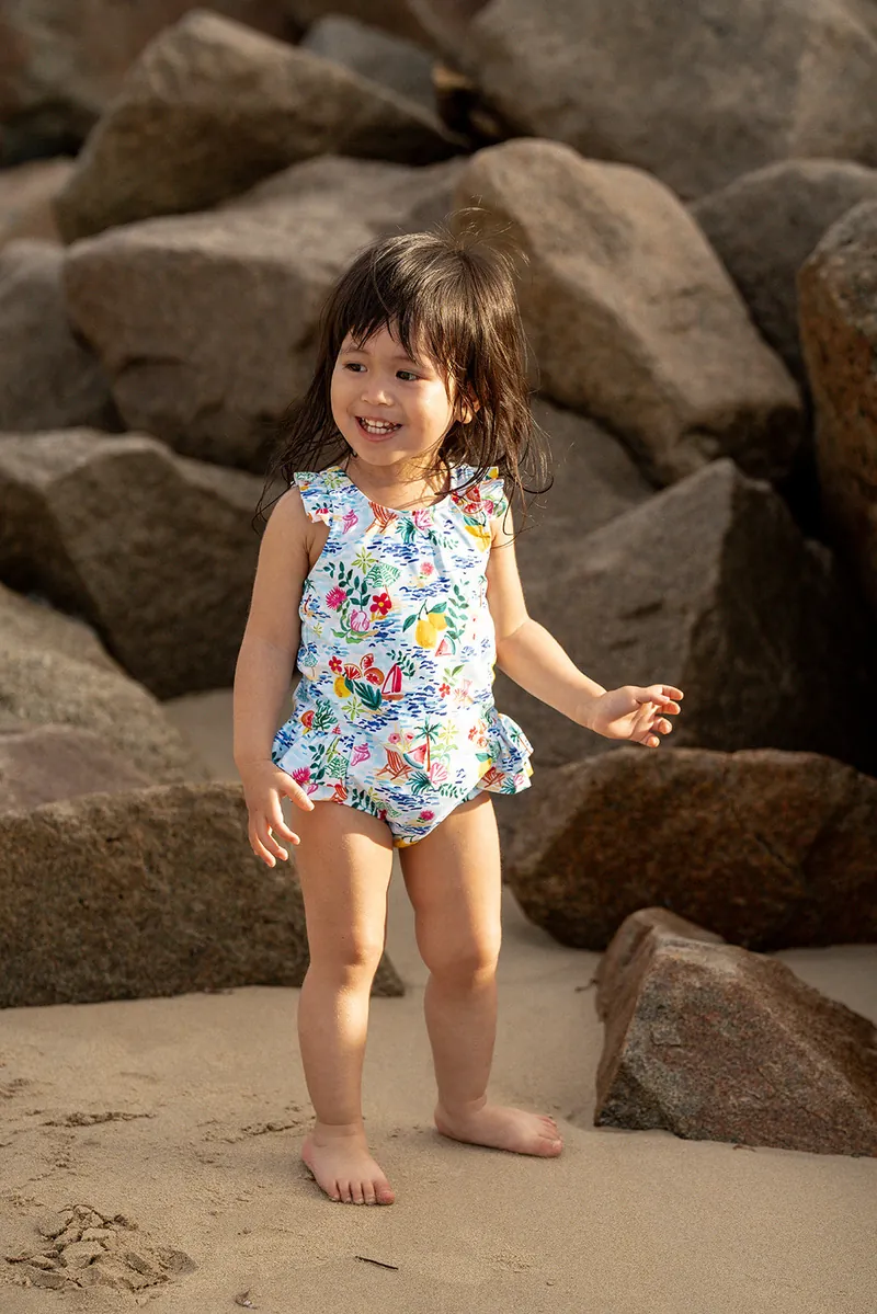 Family matching kids swimwear style